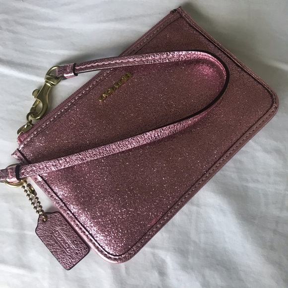 Coach Handbags - Coach Pink Glitter Wallet Hans Purse
